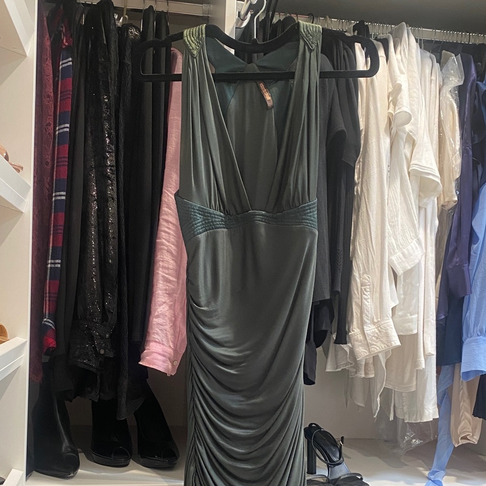 Roberto Cavalli Green Midi Dress